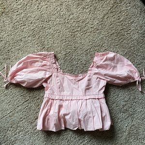 Endless Rose Crop Top with Puff Sleeve